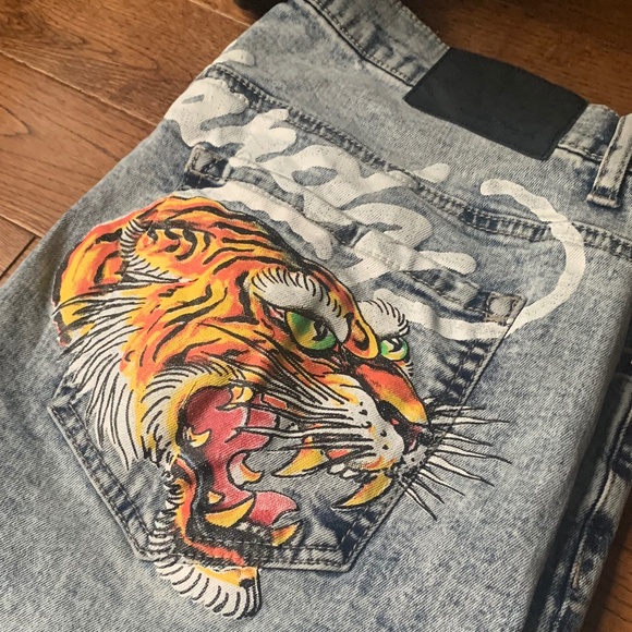 Ed Hardy Screaming Tiger Slim Skinny Jeans - Picture 2 of 9